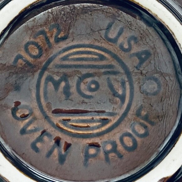 Vintage McCoy Pottery Brown Drip Casserole Dish 9" x 6" x 2.5" #707D - Picture 7 of 9